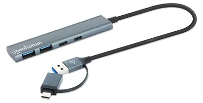 Produktbild von MANHATTAN 4-Port USB A/C Hub 2x USB-A 2x USB-C Ports
