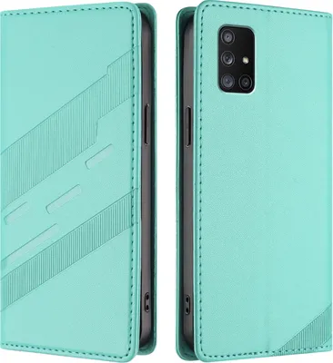 Image de Etui pour Samsung Galaxy A71 4G, étui en cuirPolyuréthaneavec fente pour cartes et fonction stand Türkis