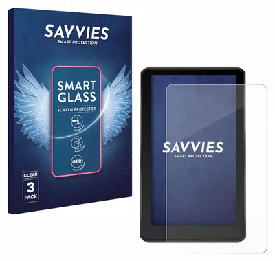 Produktbild von 3x Savvies Schutzglas Folie für Garmin zumo XT 9H Panzer Schutzfolie Glas Displayschutz klar transparent