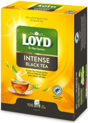 Produktbild von Loyd Intense Schwarzer Tee 100 Teebeutel - Schwarztee 200g stark & aromatisch