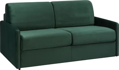 Produktbild von Schlafsofa 4-Sitzer - Liegefläche: 160 cm - Matratzenhöhe: 18 cm - Samt - Tannengrün - CALIFE
