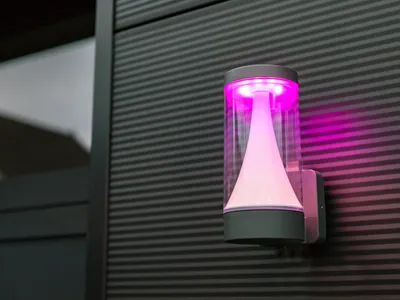 Produktbild von Intelligente LED Wandleuchte für den Außenbereich mit Farbwechsel wetterfest ALU