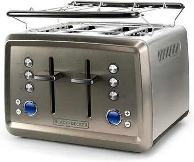 Produktbild von Black & Decker BXTO1960E, 4 Scheibe(n), Edelstahl, Edelstahl, Tasten, LCD, 1960 W