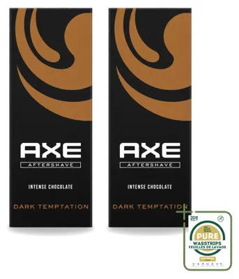 Image de 2 x Après-rasage Axe Dark Temptation au parfum chocolaté - 100 ml - Lot de 2