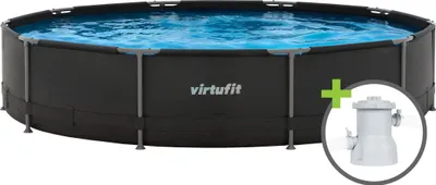 Produktbild von VirtuFit Rundschwimmbecken – 366 cm – inklusive Filterpumpe