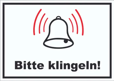 Produktbild von Bitte klingeln Aufkleber A9 (37x52mm)