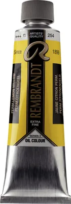Obrázek produktu pro Rembrandt olejová barva v tubě 150 ml permanentní citronově žlutá 254