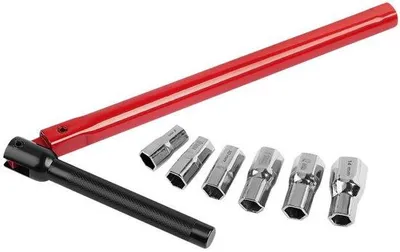 Zdjęcie produktu dla Klucz do baterii – klucz do rur – 8–14 mm – 6 końcówek – do łazienki, kuchni, umywalki