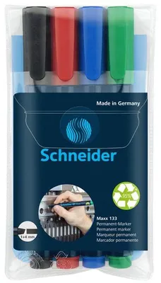 Produktbild von Schneider - Filzstift Maxx 133 Diagonale 1-4mm sortiert 4 Stück