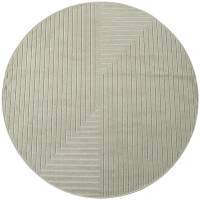 Image de Nova Luo tapis poils ras rond Ø 160cm vert