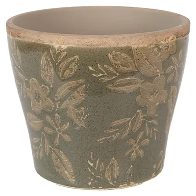 Immagine prodotto di Vaso da fiori Clayre & Eef Ø 10x9 cm in Vetroceramica verde