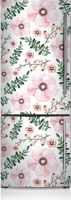 Produktbild von Kühlschrank Aufkleber Kühlschrankmagnete Dekoration Kühlschrankfolie 60x190 cm - Blumen