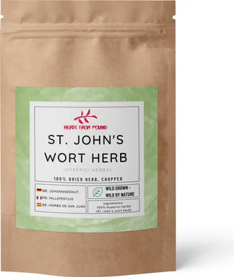 Produktbild von Herbs From Poland – Getrocknete Johanniskraut Naturbelassenes Ganzes Kraut Ohne Künstliche Zusätze Ideal für Aufgüsse und Gewürze 500 g