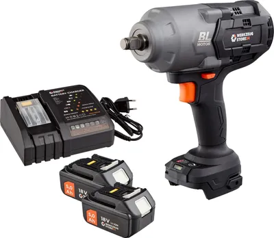 Image de WS24 Clé à chocs sans fil WDS 18 V 1/2" 1.600 NM / 2x 5,0 Ah batterie + chargeur rapide - WS24-100454-07