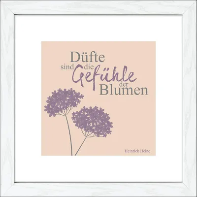 Wandbild 'Gefühle der Blume' 35 x 35 cm, gerahmt