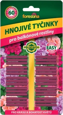 Obrázek produktu pro Hnojivo FORESTINA tyčinkové na balkónové rostliny 30ks