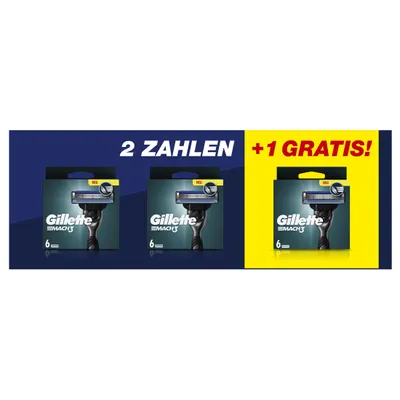 Produktbild von Gillette Rasierklingen - Mach3 - 12St. + 6St. gratis