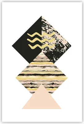 Produktbild von Poster - Poster ohne Rahmen - Abstraktion Diamant Gürtel - 61x91,5 cm - Wand Bild - Wanddeko - Wandbilder - Kunstposter - Wandposter - Bilder - Kunstdruck - Wanddekoration - Wandbild - P2XPA61x91-4303