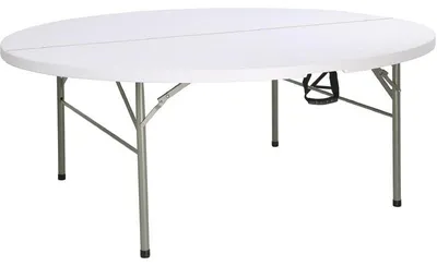 Immagine prodotto di Tavolo pieghevole rotondo Bolero bianco 183 cm