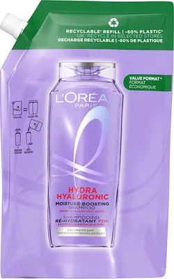 Immagine prodotto di LorÉal paris ELVIVE HYDRA HYALURONIC shampoo 72h idratazione ricarica eco confezione 500 ml