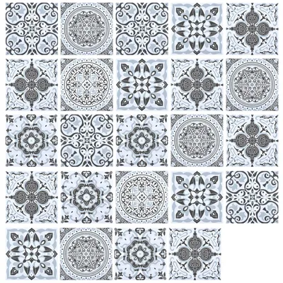 Productafbeelding van 24 Stuks Tegelstickers Zelfklevend 10 x 10 cm PVC Decoratieve Folie