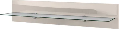 Produktbild von Vladon Wandregal Bari, Germany, in Sandgrau Hochglanz - Modernes Schweberegal (98 x 20 x 19 cm)