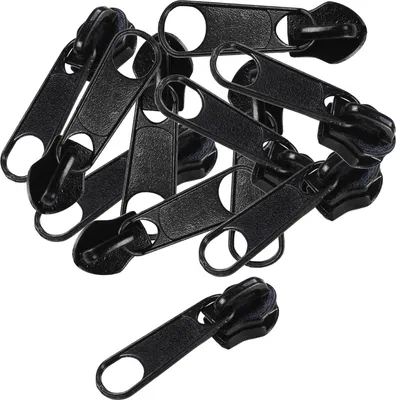 10 Reißverschluss Zipper für Endlosreißverschluss non lock 8mm schwarz