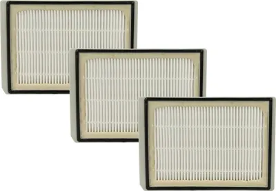 Produktbild von vhbw 3x Staubsaugerfilter kompatibel mit Siemens Bosch VS50A00 bis VS59E99, VS52A2502, VS52A30/02, VS55A8005 Staubsauger - HEPA-Filter Grau Weiß