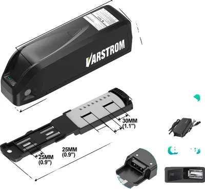 Immagine prodotto di Batteria per e-bike, capacità 30 Ah, compatibilità versatile, 48 V, 20 Ah, 960 Wh