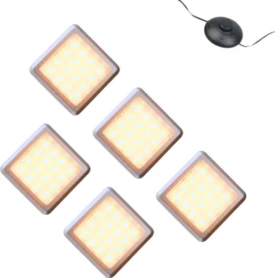 Produktbild von kalb | LED Vitrinenleuchte 3000K 1-10er Set 12V Fußschalter, Unterbauleuchte 5er Set