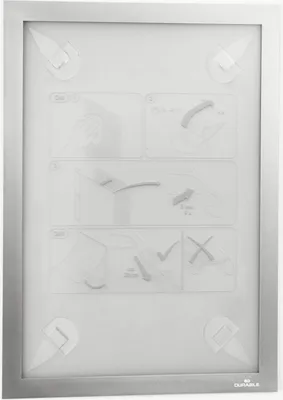 Produktbild von Informationsrahmen Duraframe Wallpaper A4 silber Packung mit 10 Stück