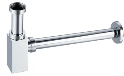 Obrázek produktu pro BALNEO mosazný umyvadlový sifon hranatý chrom