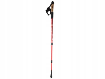 Image de Verk 14010 Bâton de trekking pliant en liège 1 pièce rouge