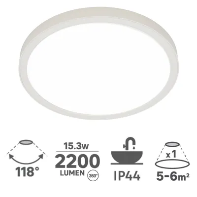 Produktbild von Inspire LED-Deckenstrahler Manoa - Mit Dimmfunktion - 22,8cm - 2200lm -3000K/4000K (IP44) 15.3W - Weiß