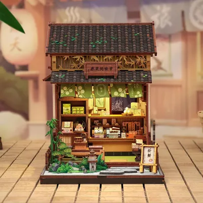 Produktbild von Miniaturhaus – DIY – Kanmi-Dokoro Kurihara – 227 Teile + LED-Beleuchtung