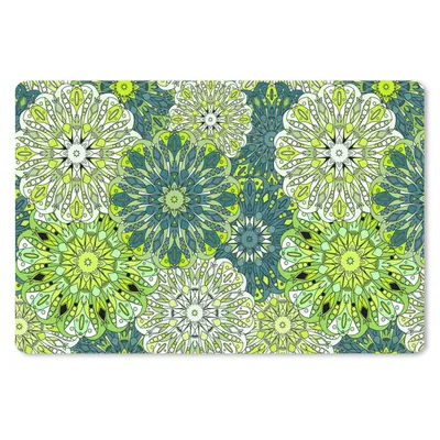 Produktbild von MuchoWow® Schreibtischunterlage Mandala - Limette - Grün - Muster 60x40 cm - XXL Mauspad - Großes Mauspad