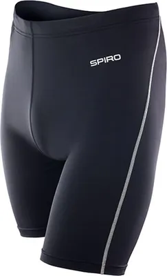 Produktbild von SPIRO S250M | Mens Bodyfit Base Layer Shorts / Trainingshose kurz - Farbe: Black - Größe: M/L