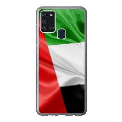 Produktbild von MuchoWow® Handyhülle Schutzhülle Hülle für Samsung Galaxy A21s Die Flagge der Vereinigten Arabischen Emirate Silikon Softcase Handy Hülle - Hartschale