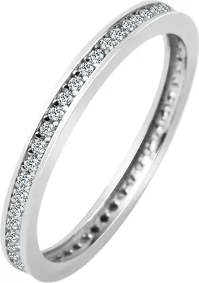 Produktbild von 333/- Gold Ring "Maline" mit Zirkoniabesatz, Weißgold, 8 Karat