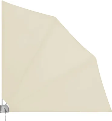 Produktbild von DETEX® Balkonfächer Sichtschutz inkl. Abdeckung 140x140cm Wetterfest UV-beständig Faltbar Terrasse Seitenmarkise Sonnenschutz Wandhalterung Beige