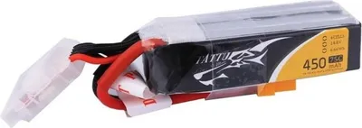 Produktbild von Tattu 450mAh 14.8V 75C 4S Lipo Akku XT30 Long