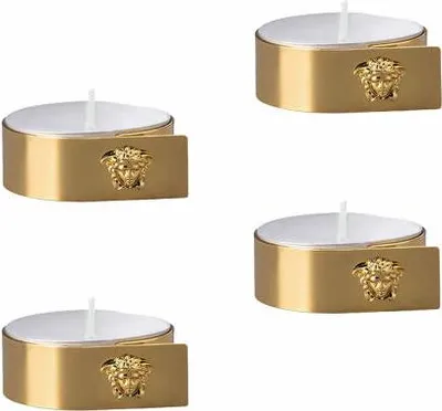 Obrázek produktu pro Rosenthal Versace Sada 4 stolních svícnů Medusa Gold, kov, 69201-321643-05885