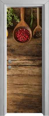 Produktbild von Tür Selbstklebende 70x210 cm Türfolie Türtapete Klebefolie - Kräuter und Gewürze