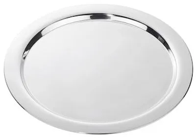 Imagen del producto de METRO PROFESSIONAL, bandeja de servicio, diámetro 41 x 1.8 cm, acero inoxidable 18/0, color plateado