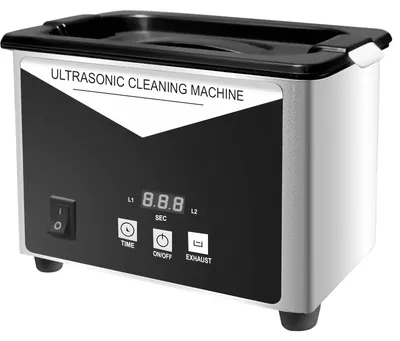 Immagine prodotto di Pulitore a ultrasuoni, acciaio inossidabile, timer regolabile, capacità 800 ml