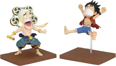 Image de Coffret de figurines de collection One Piece - Monkey D. Luffy et Ener, 7 cm