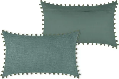 Image de Coussin décoratif en coton, SANCHEZ, 30 x 50 cm, vert