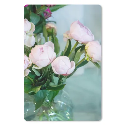 Produktbild von MuchoWow® Mauspad Mousepad Knospen von rosa Pfingstrosen in einer Vase 40x60 cm - Mousepads - Maus Mat - Pad - Mausunterlage - Schreibtisch Accesoire