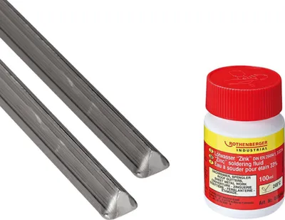 Produktbild von ROTHENBERGER Industrial Set Stangenlötzinn 100 g mit Lötwasser 100 ml - 1500004954
