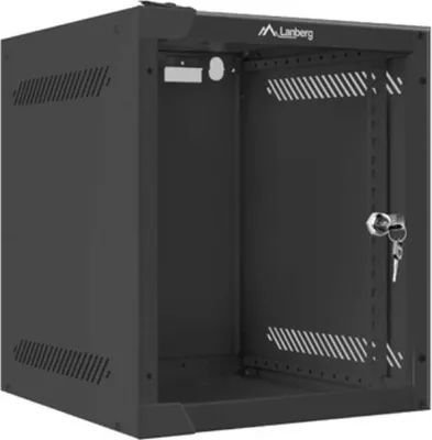 Obrázok produktu pre LANBERG 10"  6U 280x310 Wandgehäuse Glastür (FlatPack) sw